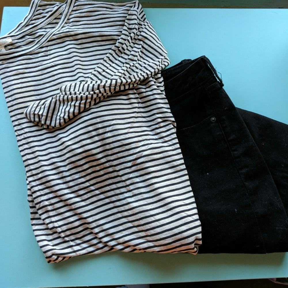 Striped tunic length top